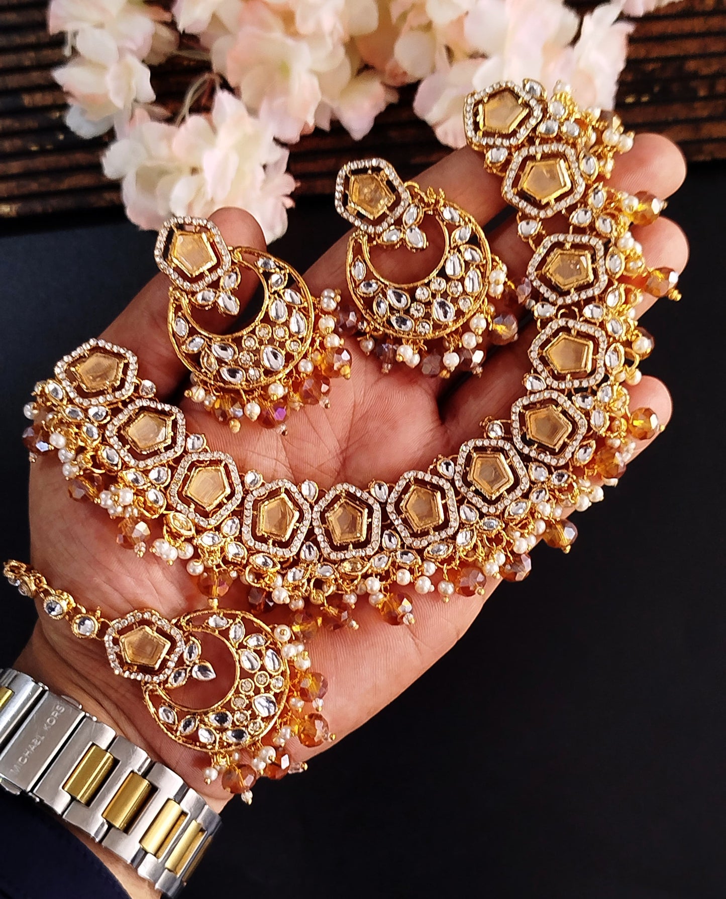 Elegant Zarqoon Stone Jewelry Set – Fine Quality, Timeless Beauty