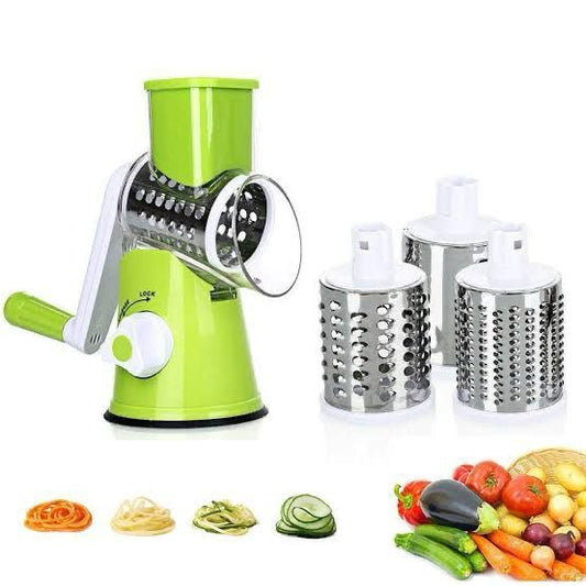 3-in-1 Table Top Drum Vegetable Cutter & Grater