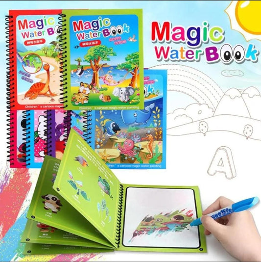 Magic Water Coloring Book – Reusable Doodle Fun with Magic Water Pen