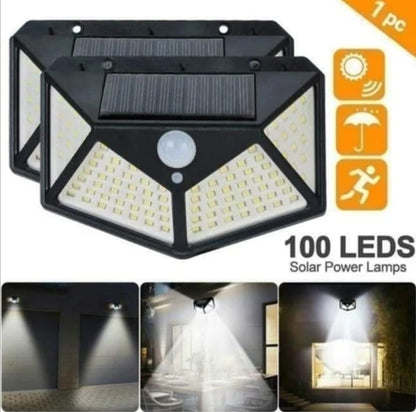 100 LED Solar Outdoor Wall Light – Motion Sensor | Waterproof | Energy Saving