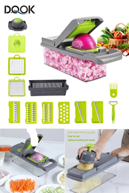 16-in-1 Multifunctional Vegetable Chopper & Slicer – Kitchen Master Tool
