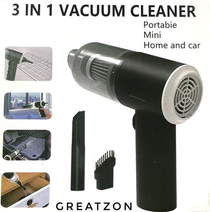 3-in-1 Handheld Vacuum Cleaner – Portable, Powerful & Rechargeable
