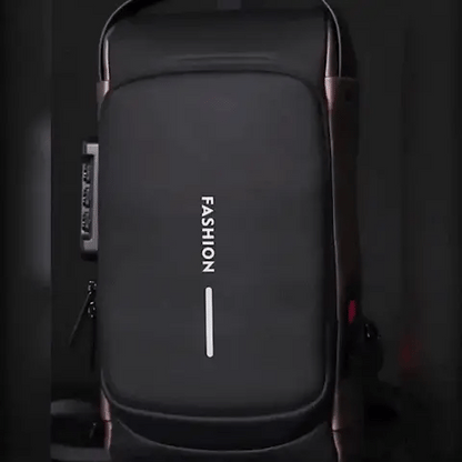 Waterproof Chest Bag - Fashion Men Sling Bag Pack with Lock Waterproof Anti-Theft
