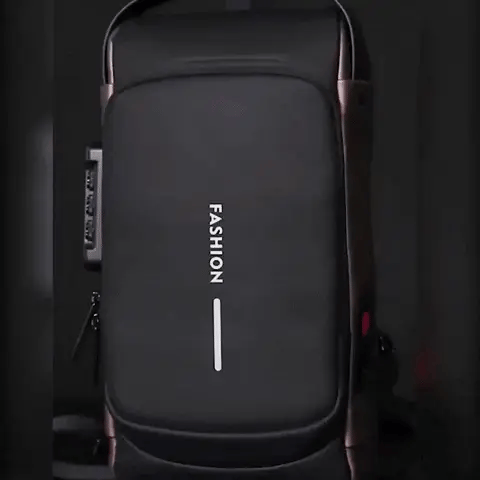 Waterproof Chest Bag - Fashion Men Sling Bag Pack with Lock Waterproof Anti-Theft