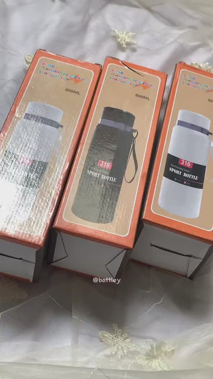 Smart Temperature Display Water Bottle – 800ML Stainless Steel Vacuum Flask
